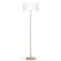 GOOD&MOJO Vloerlamp Fuji - Wit|Bamboe - Ø47cm