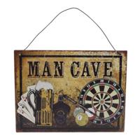 Metalen Wandversiering Man Cave Bord 20x15 cm - thumbnail
