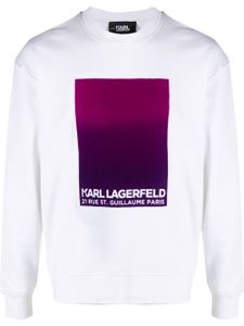 Karl Lagerfeld sweat à logo imprimé - Blanc