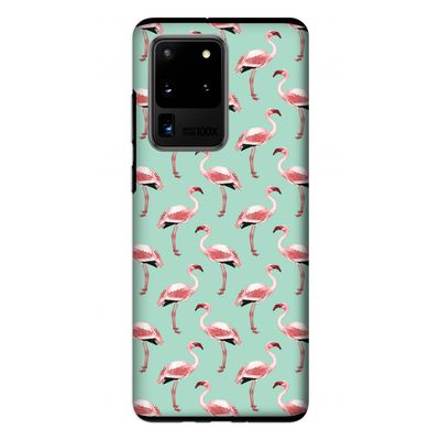 Flamingoprint groen: Samsung Galaxy S20 Ultra Tough Case