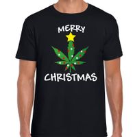 Foute humor Kerst t-shirt wiet zwart voor heren