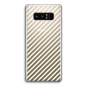 Strepen zwart-wit: Samsung Galaxy Note 8 Transparant Hoesje