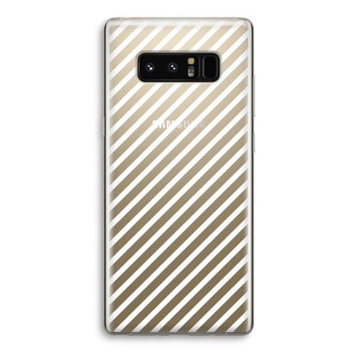 Strepen zwart-wit: Samsung Galaxy Note 8 Transparant Hoesje