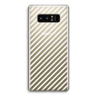 Strepen zwart-wit: Samsung Galaxy Note 8 Transparant Hoesje