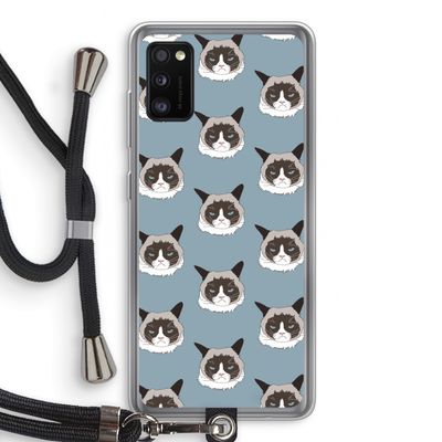 It's a Purrr Case: Samsung Galaxy A41 Transparant Hoesje met koord