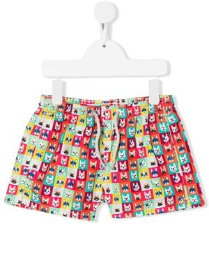 MC2 Saint Barth Kids short de bain à imprimé graphique - Rose