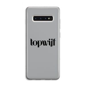 Topwijf Grijs Zwart: Samsung Galaxy S10 4G Transparant Hoesje