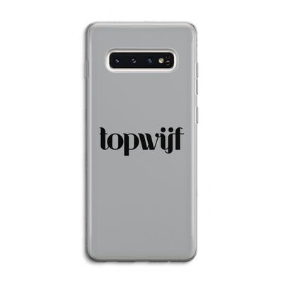 Topwijf Grijs Zwart: Samsung Galaxy S10 4G Transparant Hoesje