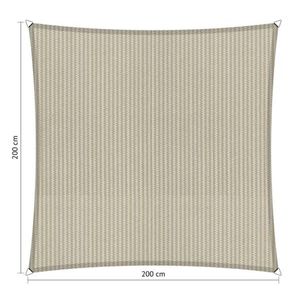 Shadow Comfort vierkant 2x2m Sahara Sand met Bevestigingsset