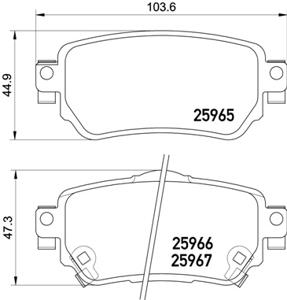 Remmenset, remschijf BREMBO, Remschijftype: Binnen geventileerd, Inbouwplaats: Achteras: , u.a. für Nissan, Renault