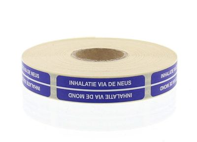 Strooketiket inhalatie via mond/neus 44 x 11mm