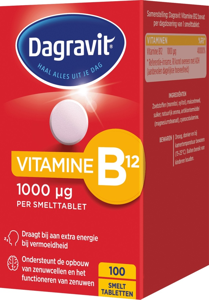 Dagravit Vitamine B12 1000 mcg Smelttabletten