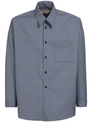 Marni chemise en laine à carreaux - Bleu