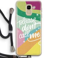 Don't call: Samsung Galaxy J6 (2018) Transparant Hoesje met koord