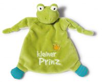 Nici knuffeldoekje Frog 27 x 24 x 6 cm pluche groen - thumbnail