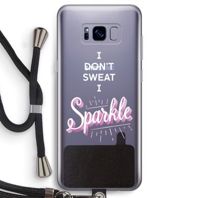 Sparkle quote: Samsung Galaxy S8 Transparant Hoesje met koord