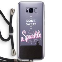 Sparkle quote: Samsung Galaxy S8 Transparant Hoesje met koord