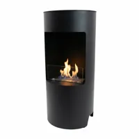 Montgomery Zwart - Open Bio-ethanol houtkachel | ScandiFlames | Bio-ethanol kachel | Zwart