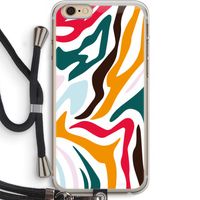 Colored Zebra: iPhone 6 PLUS / 6S PLUS Transparant Hoesje met koord
