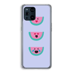 Smiley watermeloen: Oppo Find X3 Pro Transparant Hoesje
