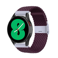 Braided nylon bandje - Donkerpaars - Samsung Galaxy Watch - 42mm - thumbnail