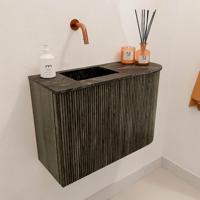 Toiletmeubel Mondiaz Joya Dlux | 61.6 cm | Meubelkleur Shadow | Faye wastafel Lava Wasbak Links | Zonder kraangat(en) Toiletmeubel Mondiaz Joya Dlux | 61.6 cm | Meubelkleur Shadow | Faye wastafel Lava Wasbak Links | Zonder kraangat(en)