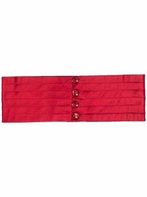 Saint Laurent Pre-Owned ceinture en soie (années 1980) - Rouge