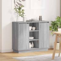 Dressoir met plank Grijs Sonoma 90 x 32 x 75 cm Bewerkt hout