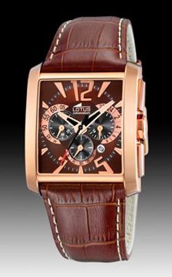 Horlogeband Lotus 15540-2 / 15540-5 Leder Bruin 29mm