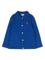 Kenzo Kids veste en coton à logo brodé - Bleu