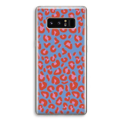 Leopard blue: Samsung Galaxy Note 8 Transparant Hoesje