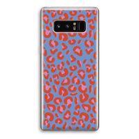 Leopard blue: Samsung Galaxy Note 8 Transparant Hoesje