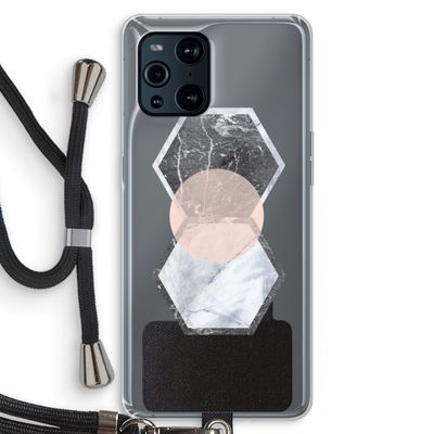 Creatieve toets: Oppo Find X3 Transparant Hoesje met koord