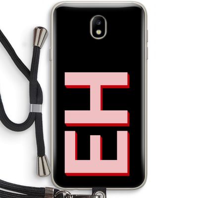 Monogram: Samsung Galaxy J7 (2017) Transparant Hoesje met koord