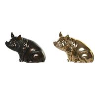 Decoratieve figuren DKD Home Decor Koper Gouden Varken 18,5 x 10,5 x 14 cm (2 Stuks)