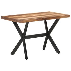 vidaXL Eettafel 120x60x75 cm massief hout met honingkleurige afwerking