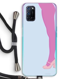Pink panty: Oppo A72 Transparant Hoesje met koord