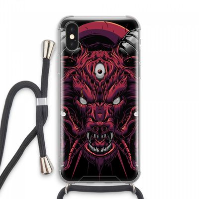 Hell Hound and Serpents: iPhone XS Max Transparant Hoesje met koord