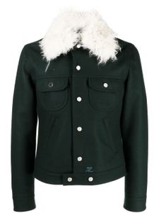 Courrèges veste à col en fourrure artificielle - Vert