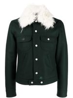 Courrèges veste à col en fourrure artificielle - Vert