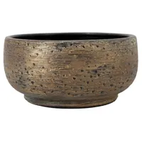Schaal aveiro d34h15cm bruingoud