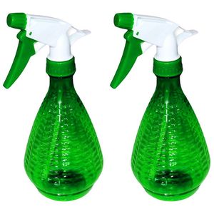 Concorde Plantenspuit/waterverstuiver - 2x - groen - 500 ml - Waterverstuivers