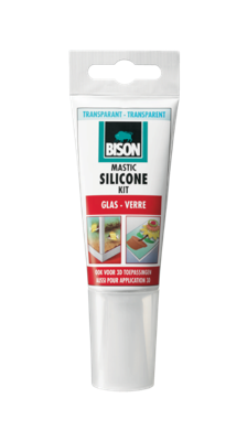 Siliconenkit Glas Transparant Tube 60 ml - Bison