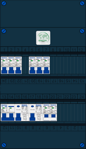 GACIA 6 groepenkast met kookgroep 1xHS 2xALS 6x installatieautomaat 230V 1 1F