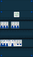 GACIA 6 groepenkast met kookgroep 1xHS 2xALS 6x installatieautomaat 230V 1 1F