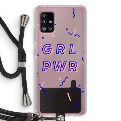 GRL PWR: Samsung Galaxy A51 5G Transparant Hoesje met koord
