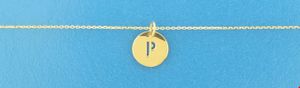 TFT Collier Geelgoud Letter P 0,8 mm x 40-42-44 cm