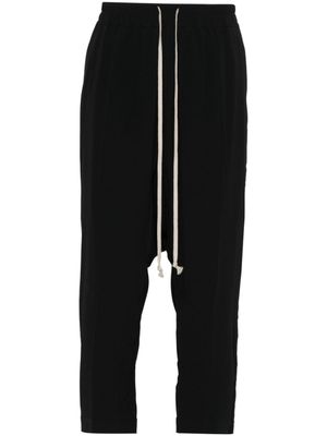 Rick Owens pantalon court à taille élastiquée - Noir