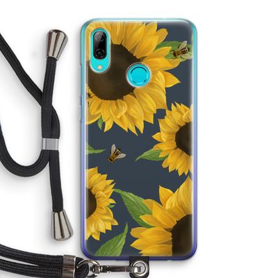 Sunflower and bees: Huawei P Smart (2019) Transparant Hoesje met koord