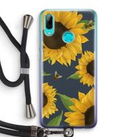 Sunflower and bees: Huawei P Smart (2019) Transparant Hoesje met koord